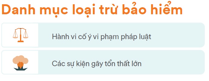 Danh mục loại trừ FWD Care Bảo hiểm tai nạn